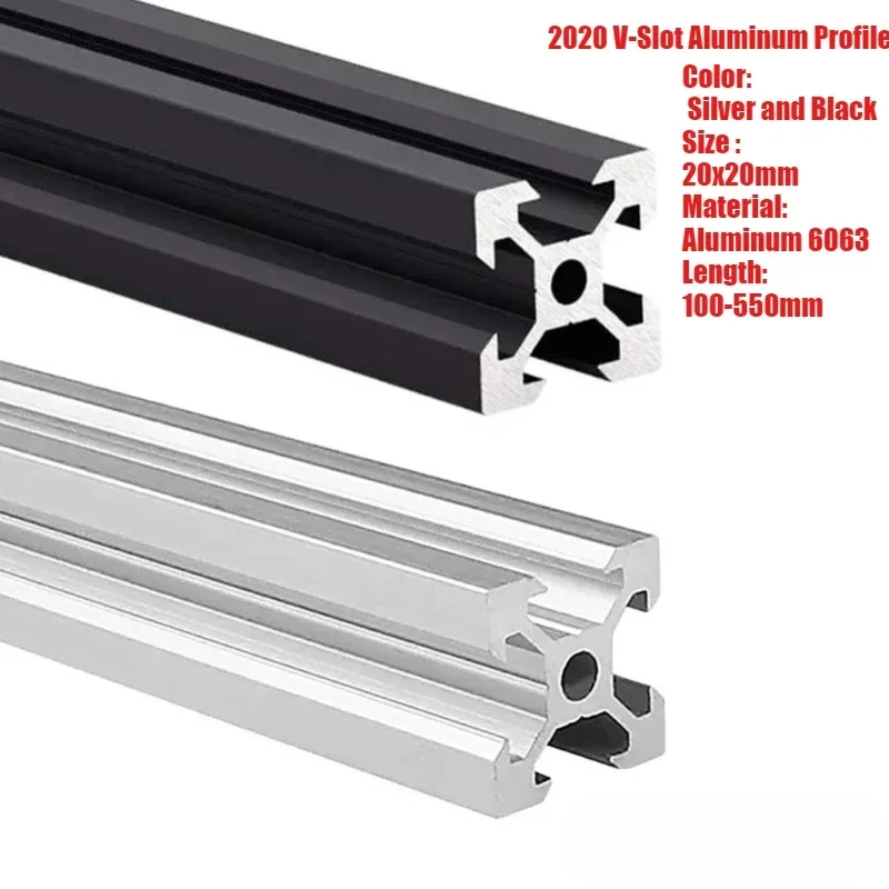 V Slot Aluminum Extrusion - 20x20mm constrói aberto 2020 v-slot perfil