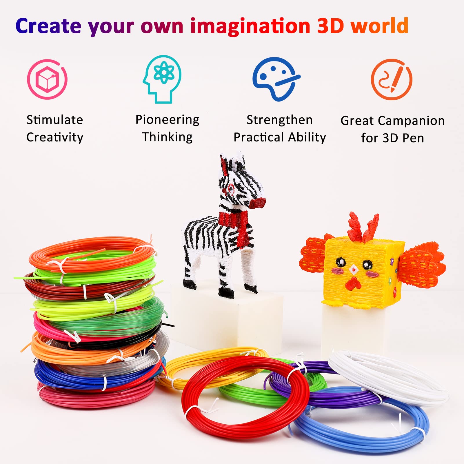 Filamento pla de 40/32/30 core - 3D Printing Pen For Kids avaliação e preço