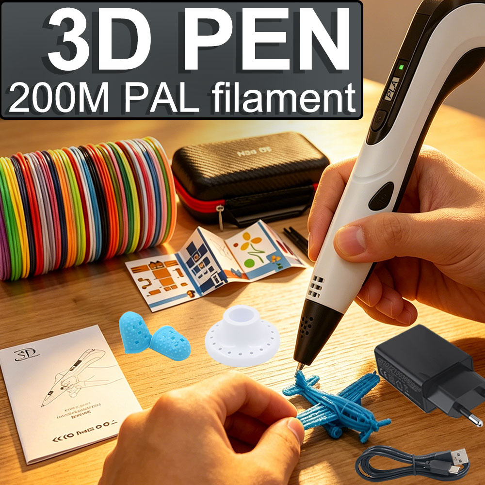 Nova Caneta de Impressão 3D, C - 3D Printing Pen For Kids avaliação e preço
