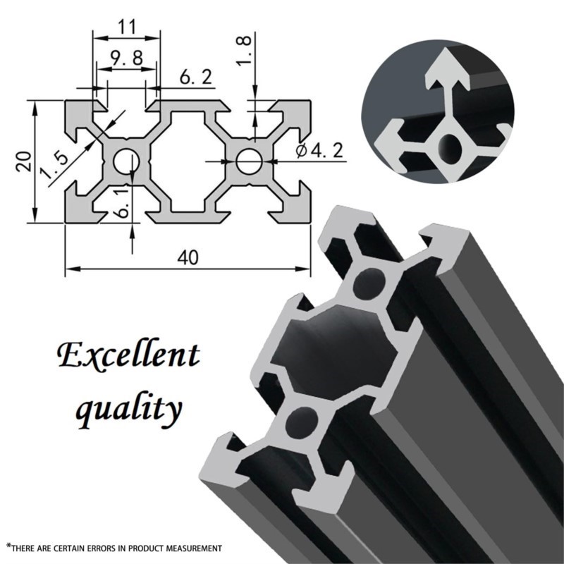 1 Peça Perfil de Alumínio Extr - V Slot Aluminum Extrusion avaliação e preço