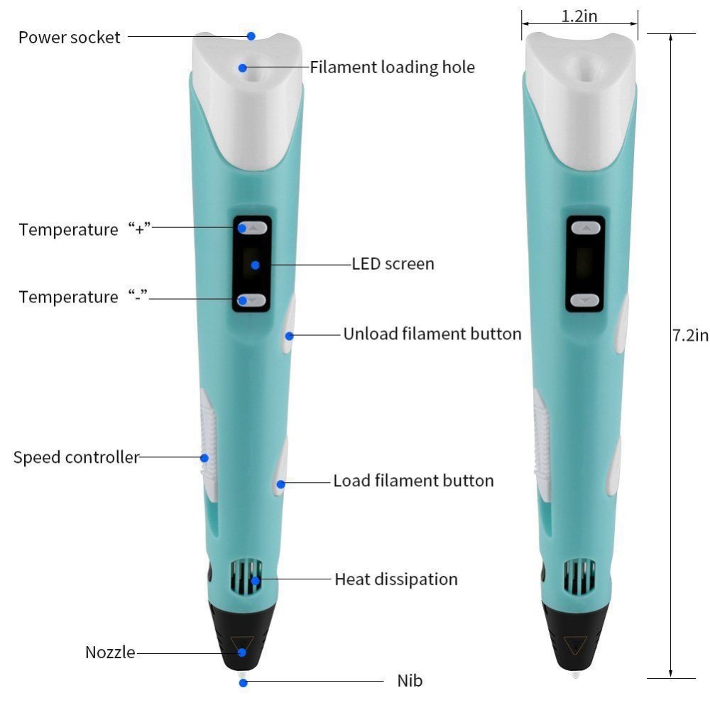 Dikale-3D Caneta de Impressão  - 3D Printing Pen For Kids avaliação e preço