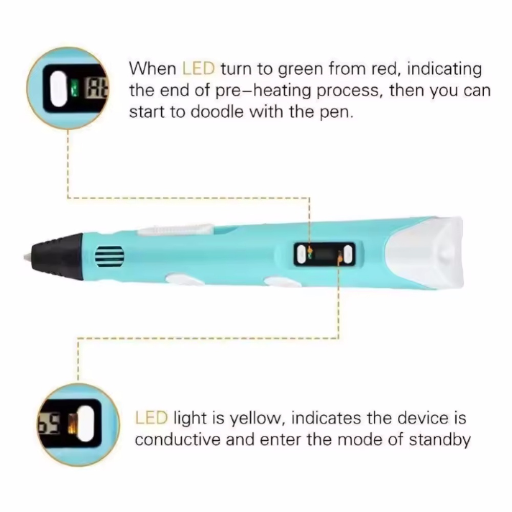 Caneta 3d para crianças, canet - 3D Printing Pen For Kids avaliação e preço