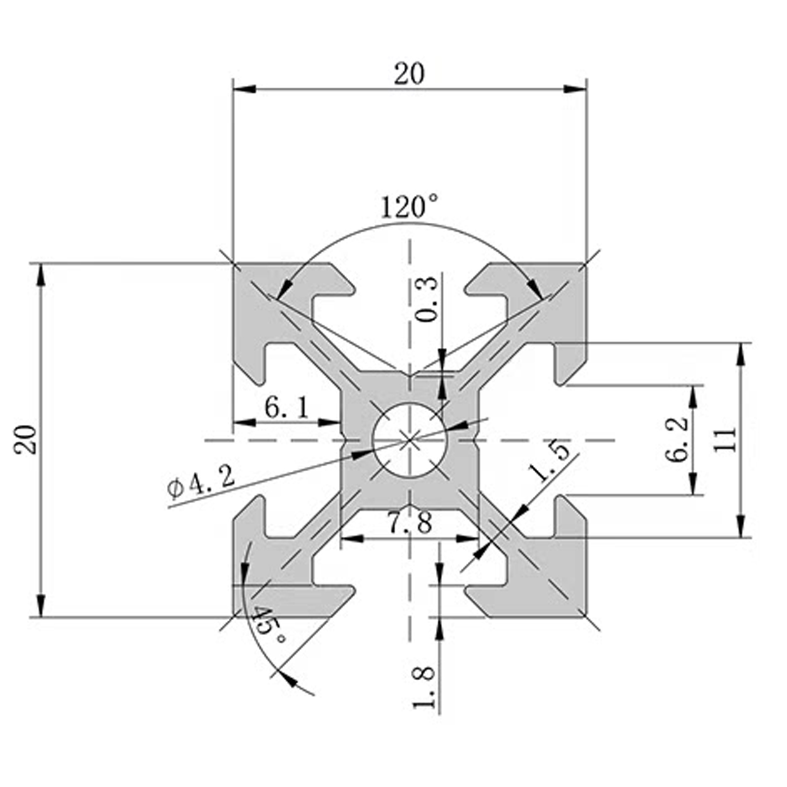 Kit 4 Peças de Perfil Linear d - V Slot Aluminum Extrusion avaliação e preço