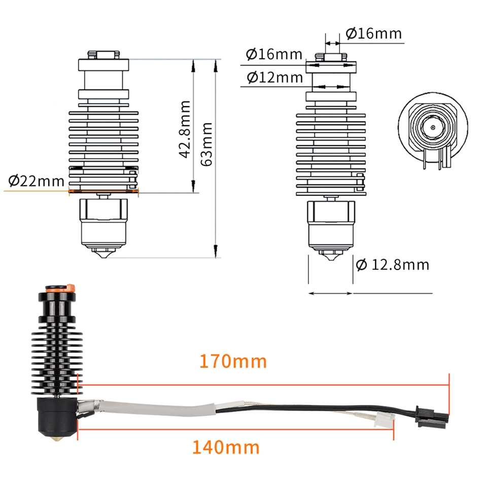 E3d v6 hotend para impressora  - 3D Printing Ender avaliação e preço