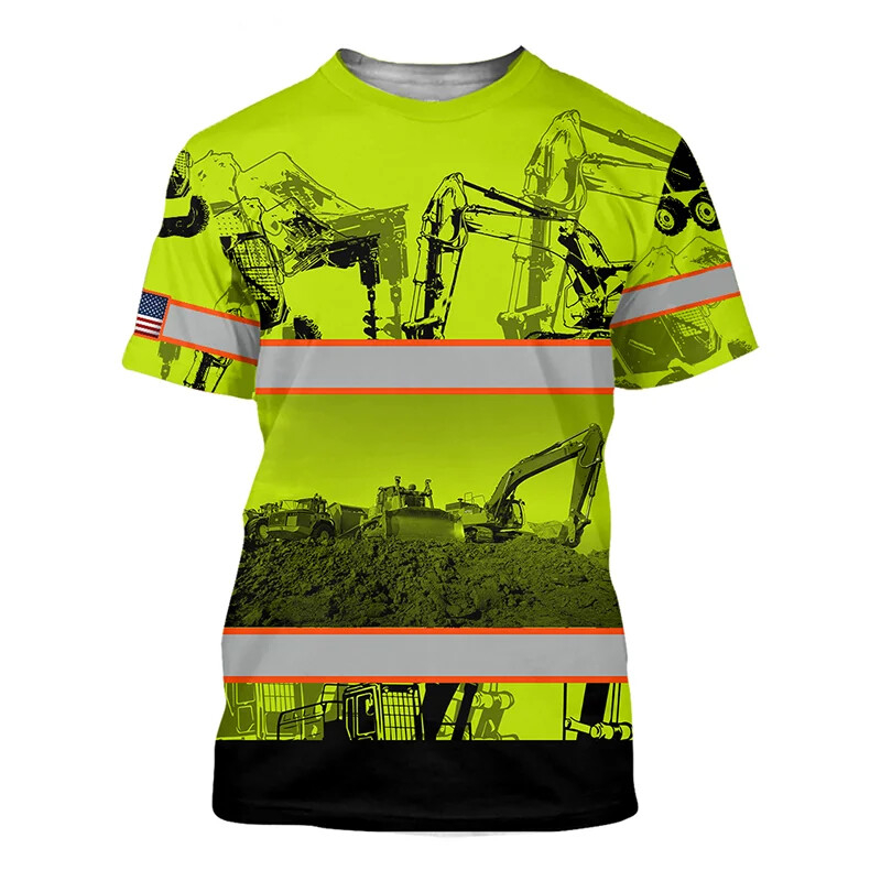 Excavator 3D Print T-shirt For - 3D Printing Operator avaliação e preço